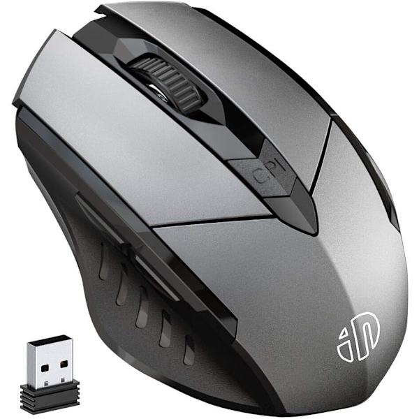Trådløs mus, 2.4G genopladelig trådløs ergonomisk ergonomisk Op