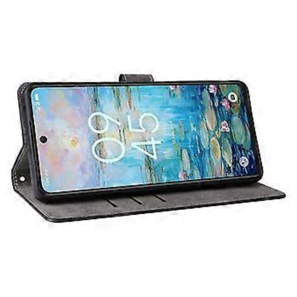 Til TCL 50 Pro Nxtpaper 5G/50 Nxtpaper 5G Wallet Case RFID-blokering PU Læder Cover Stand View Black
