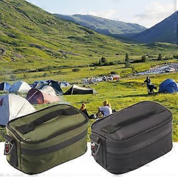 Återanvändbara Isolerade Lunchväskor Bärbar Picknick Bento Box Kylväska Tote Handväska Utomhus Camping Matlåda för Fodral för Bärare Ba Grön Green