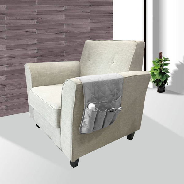 Sofa Armrest Opbevaringspose 5 Lommer Opbevaringspose (Grå)