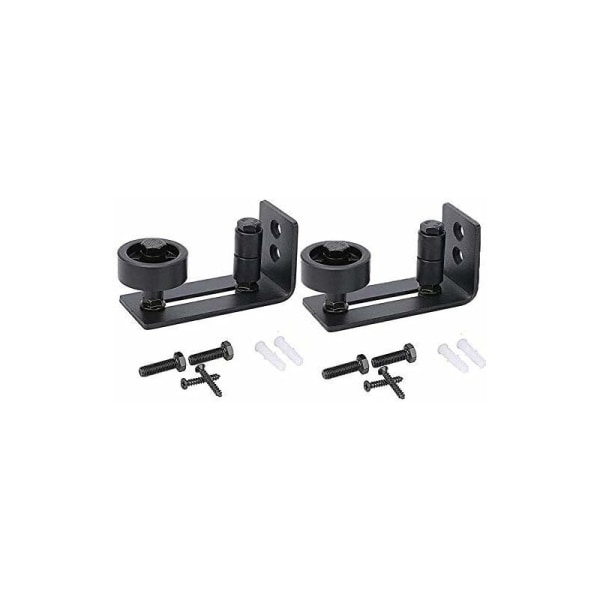 2 stk. Sort Heavy Duty Skydedørs Guide, 8 i 1 Stopper Bla