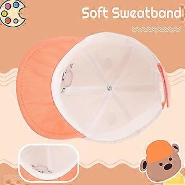 Baby sød baseballkasket bomuld baby blød hat solskærm baseballkasket (orange)