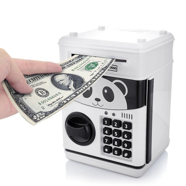 Cartoon Piggy Bank Coin Piggy Bank Atm Deposit Machine Automatic Panda Piggy Bank Code Locks For Children（Dog）