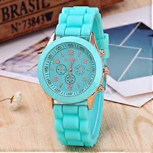 Ny Dam Mjuk Jelly Silikon Armband Kvarts Sport Tjej Barn Armbandsur