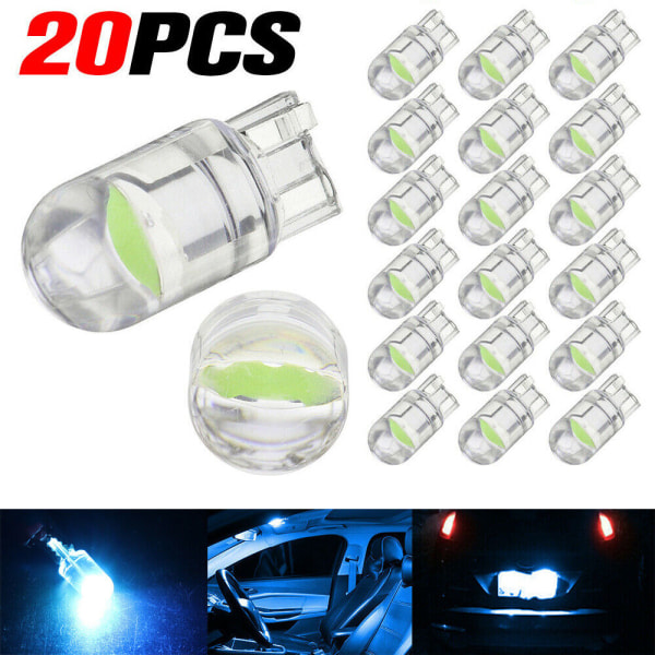 Car T10 LED COB Amber Wedge Interior Dome Reading Map Light Bulb