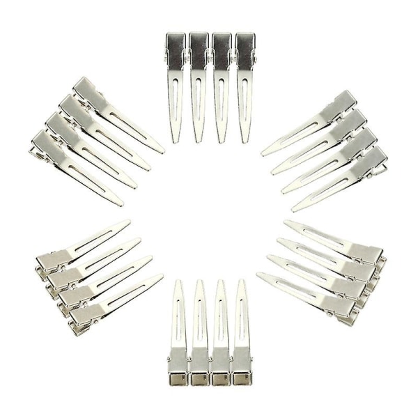 50pcs Curl Clips, Single Prong Curl Clip Section Clips Metal Alligator Hair Pins Clips For Hair Extensions