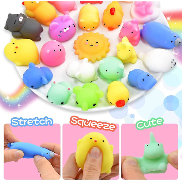 Squishies Mochi Squishy Legetøj 40stk Festartikler Til Børn Mini Squishy Kawaii Mochi Dyr Tilfældig