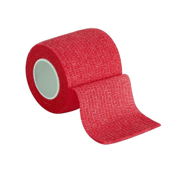 3 stk. Kohæsiv bandage 5cm x 4,5m Selvhæftende bandage Wrap Åndbar bandagetape Atletisk elastisk bandage RØD