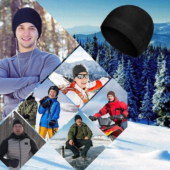 Herrar Mössa Vinter Fleece Mössa, Lätt Mångsidig Mössa