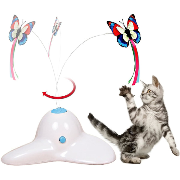 Fjärilsleksak för katt, Feifei, interaktiv, 360 graders rotation