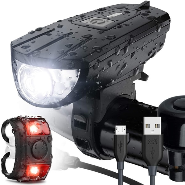 Rechargeable Bicycle Light Set, Bicycle Light, Instant Installat