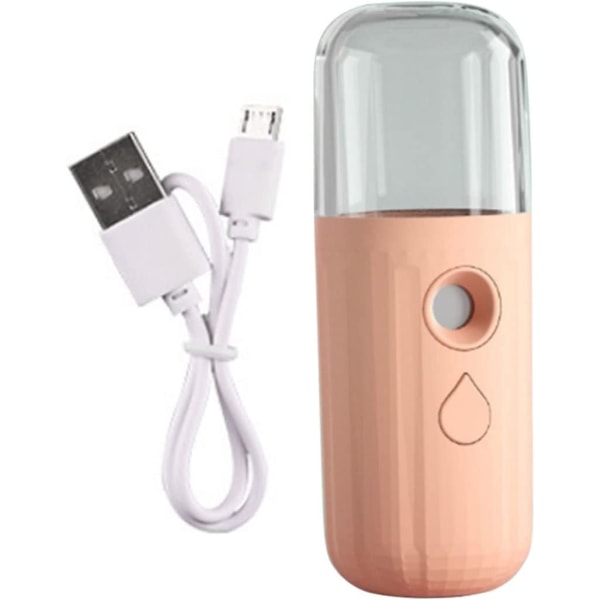 Nano ansiktsmister, Nano ansiktspray Mini Monsieur ansiktsmist pulpleur hydratant Steamer USB RECHARGING HYDRATION, 30 ml rose