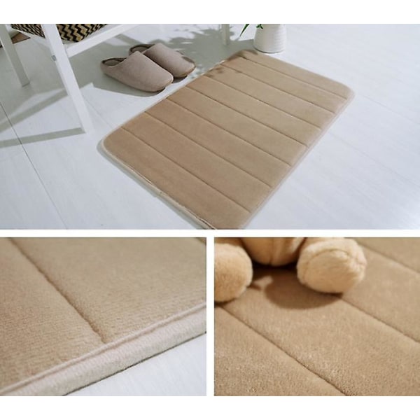 Anti Slip Bathroom Rug, Memory Foam Water Absorbing Bathroom Mat, 40 X 60cm