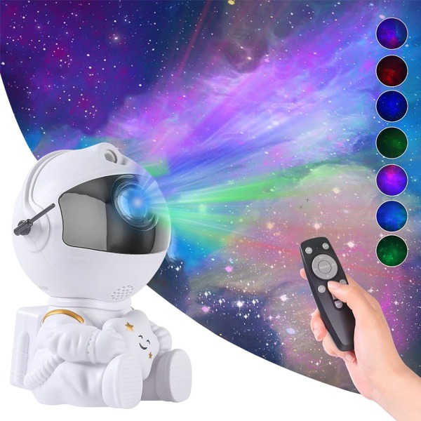 LED nattlampa Astronaut Star Galaxy projektor för barn i sovrummet
