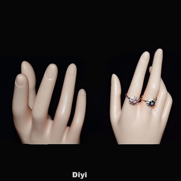 Stående finger ring skyltdocka hand