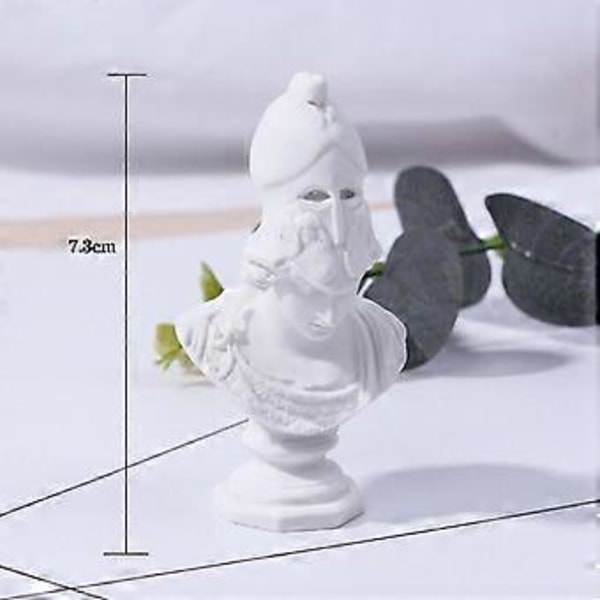 2.4 Tommer Klassisk Resin Gresk Hode Byste Statue Skulptur Figur Hjem Dekor Statue (Athena) Athena