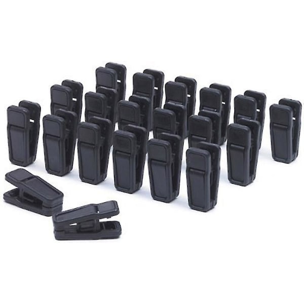 20pcs Heavy Duty Clothes Pegs Plastic Hangers Racks Clothespins Laundry Clothes Pins Black