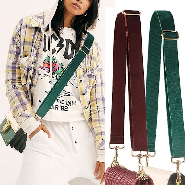 Justerbara axelremmar, väska rem, bärrem för axelväska, bred axelrem, justerbart bälte för crossbody handväska, plånbok.