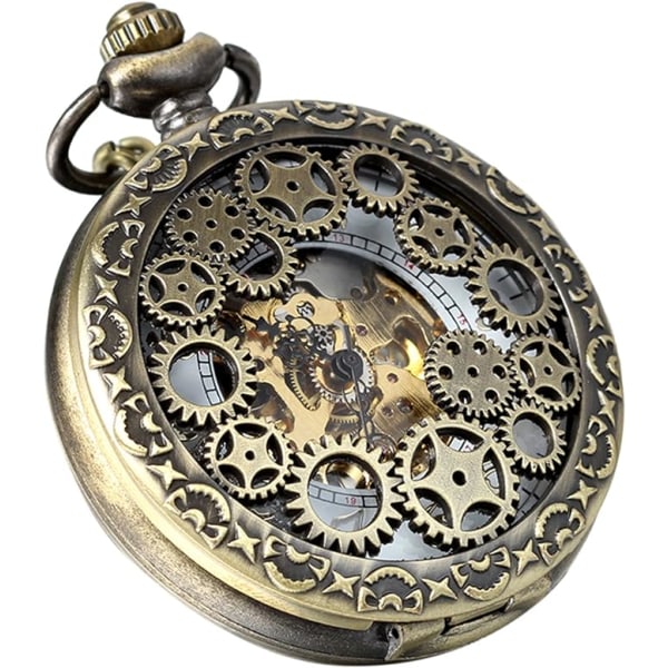Steampunk Retro handvind mekanisk watch med romersk/arabisk