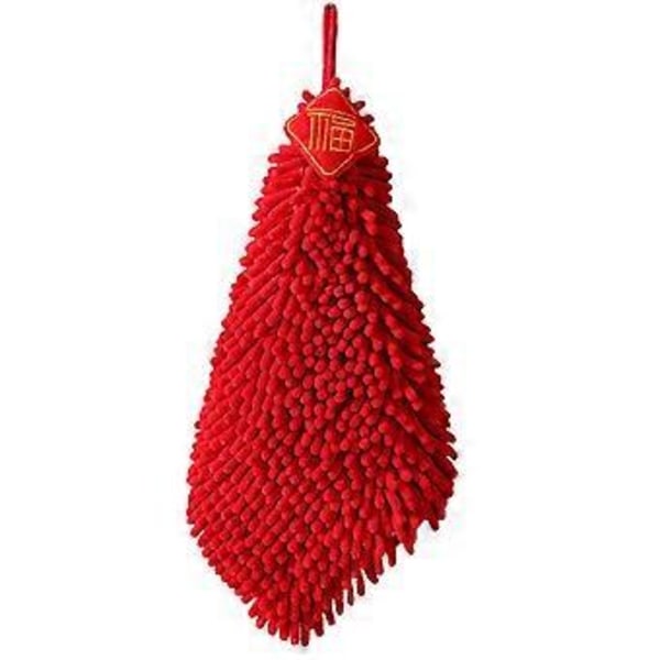 Röda Händer Handduk Röd Torkduk Chenille Rengöringsdukar Absorberande Miljövänligt Chenille Material Hem Badrumstillbehör Fu character