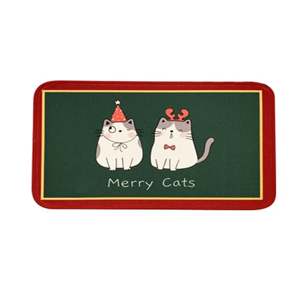 Julemåtte Non-Woven Dørmåtte Dørmåtte 40x60cm (Merry cats)