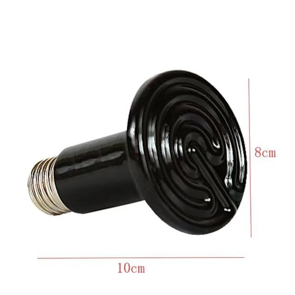 75mm sort (50W) emitter radiator dyr infrarød keramisk varmelegeme