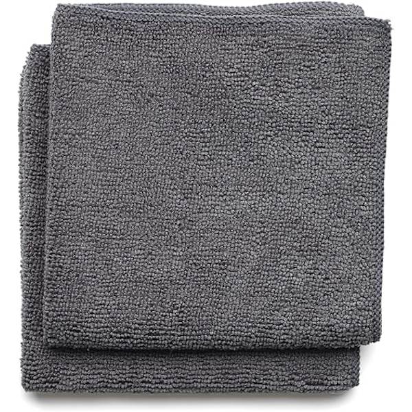 Mikrofiberdiskhandduk (2-pack)  Mörkgrå  30 x 30 x 0,5 cm