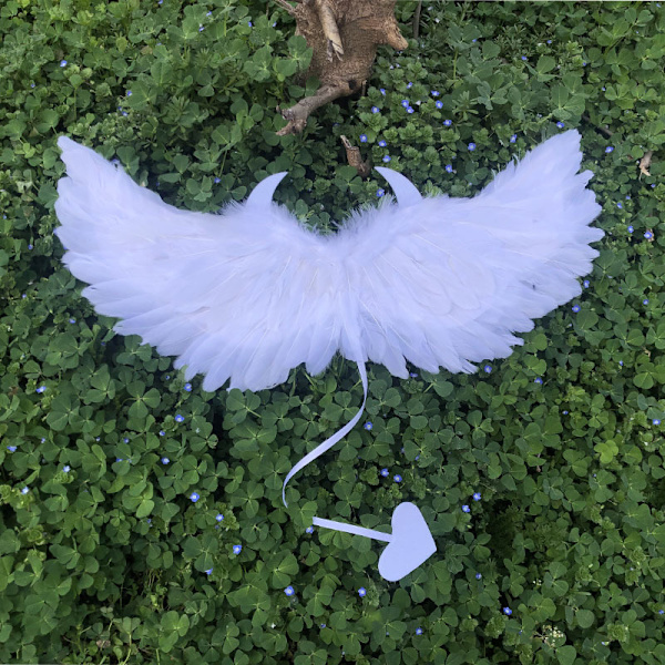Valkoinen Hot Sale2kpl Söpö Fancy Party Demon Angel Wings Kestävä Cos