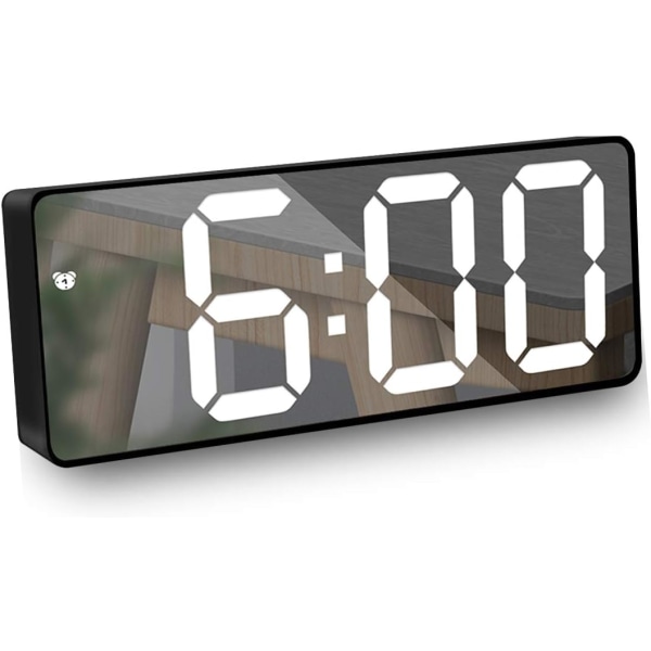 Spegelväckarklocka Digital väckarklocka med datum LED-display Temp
