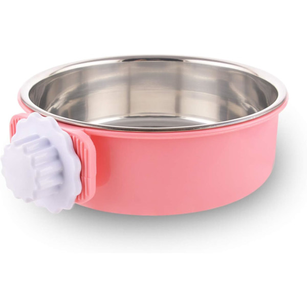 Crate Dog Bowl Aftagelig Rustfrit Stål Vand Mad Skåle Bur C