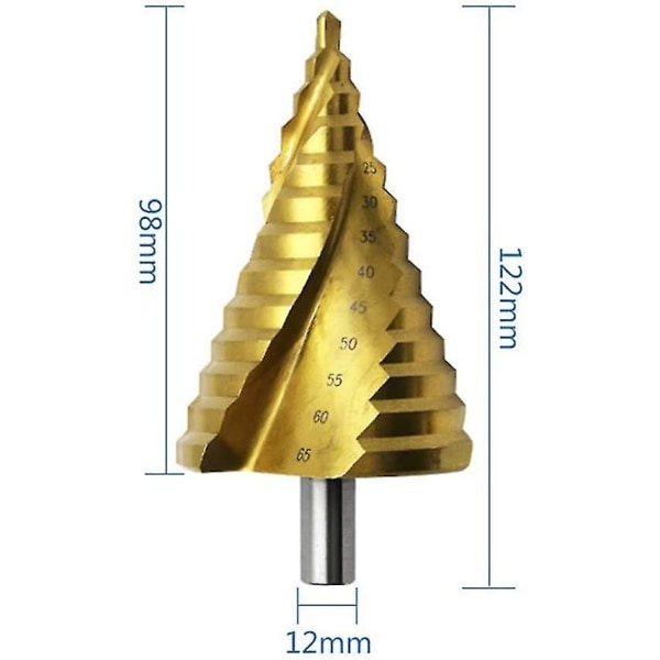 Professionel trinbor 6-60mm Hss konisk boremaskinesæt til rustfrit stål metal