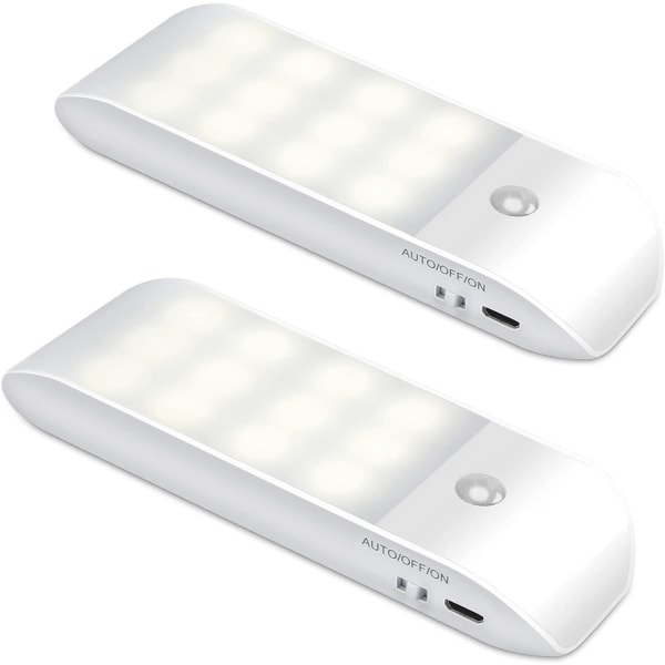 Uppladdningsbar LED-infraröd Human Body Sensing Lamp Sovrumsskåp