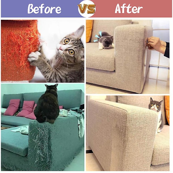 4 st Anti-Cat Scratch Furniture Protector, Soffa Skydd Från Husdjur Katt Scratch Avskräckande Tejp, 30*45cm（LL）