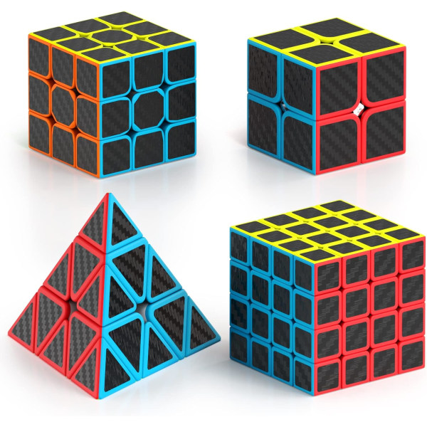 Speed ​​​​Cubes Set, Pyramid Speed ​​​​Cubes Puslespilsterninger, Glat