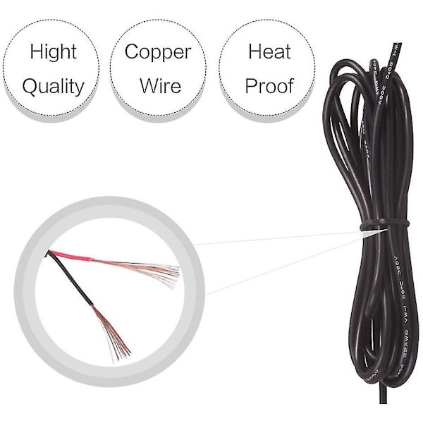 Dc 2.1 5.5mm 1 Til 2 Strømadapter Splitter Konverter Kabel 12v 24v Dc Til Cctv Led Lys