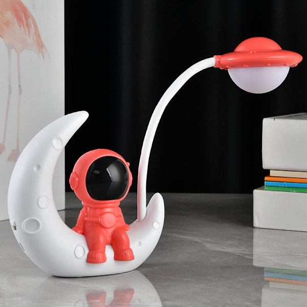 Øyepleie nattlys 2 lysmoduser Modelllampe for biblioteksstil-rød