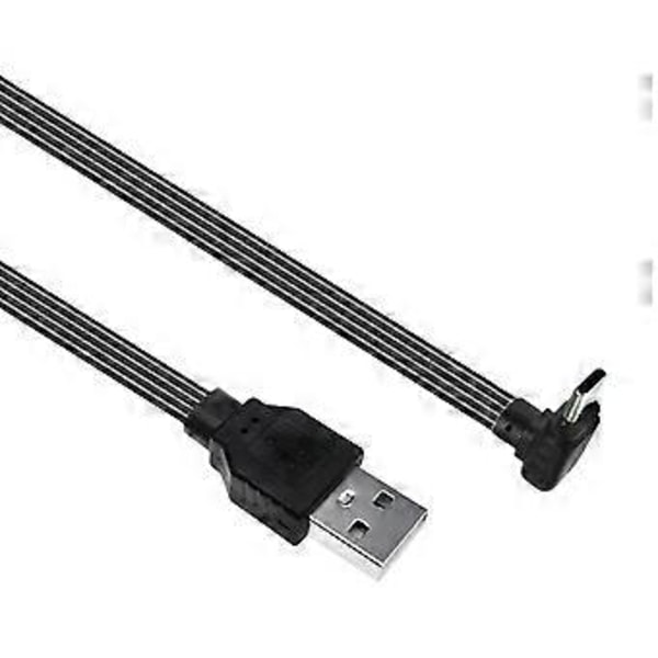 USB 2.0 Hann til USB C Datakabel Rett Hode/90 Graders Vinklet Flat Kabel For Nettbrett Telefoner 480Mbps Dataoverføring 0.3m Upward bend