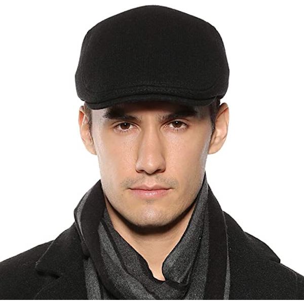Herre flad beret cap justerbar flad hat efterår vinter