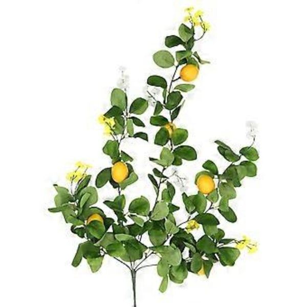 Kunstig Citron Hængende Falsk Citron Gren Vægophæng Citron Stilk Dekoration