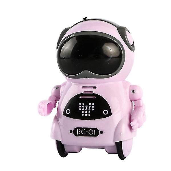 Lasten Mini Smart Voice Dialogue Dance Pocket Robot（pink）