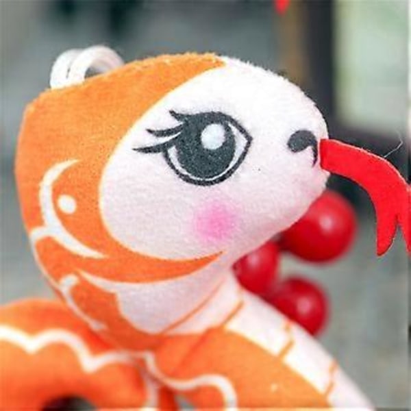 Täytetyt eläimet Uudenvuoden käärme Halloween kepponen lelu pehmeä käärmehahmo Uudenvuoden käärme kepponen valokuvausstudiossa punainen 12cm Red 12cm