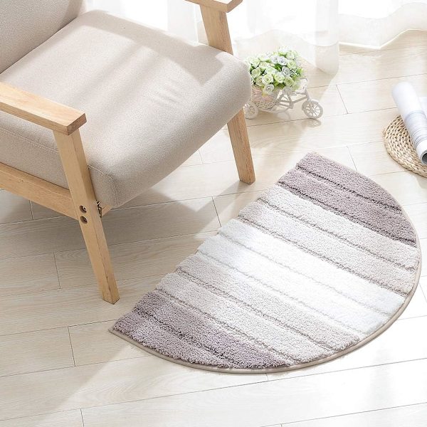 Halvcirkelformad dörrmatta, mjuk absorberande badrumsmatta, halkfri halvcirkelformad dörrmatta, frontmatta, dörrmatta, golvmatta, duschmatta, inomhus- och utomhusduschmatta.