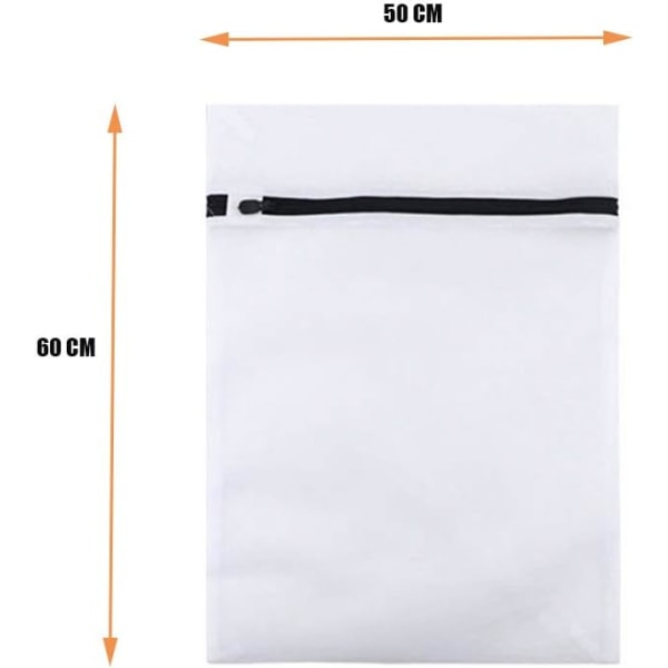 Tvättpåsar, 2-pack tvättnät, 50 * 60 cm återanvändbart nät tvätt