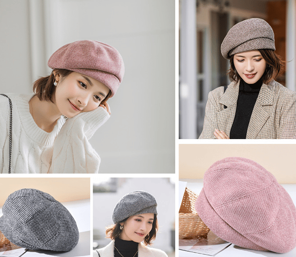 Efterår og vinter tusind fugle sag kvinde beret britisk retro