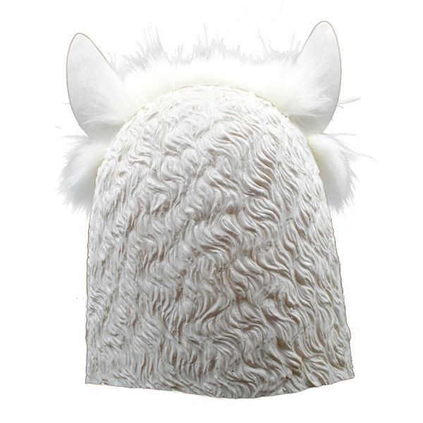 Djurmask Kostym Nyhet Halloween Kostymfest Latex Djurhuvud Mask Alpacka Mask Vit (llama)