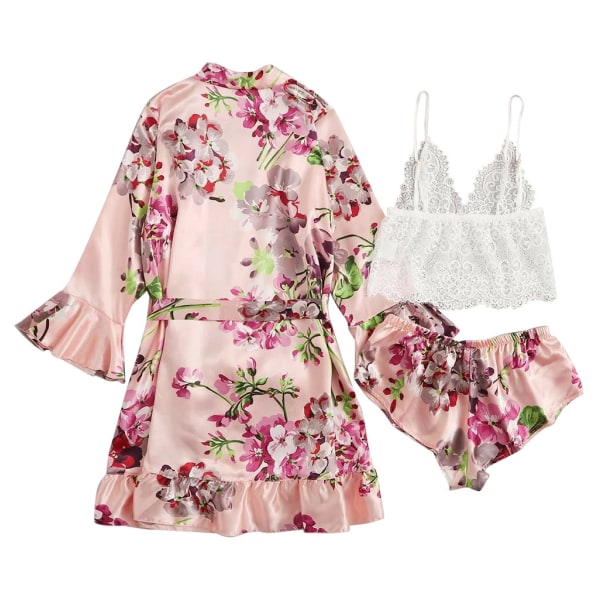 (Størrelse XXL) Imitation Silke Dame Pyjamas Nattkjole Underkjole Dre