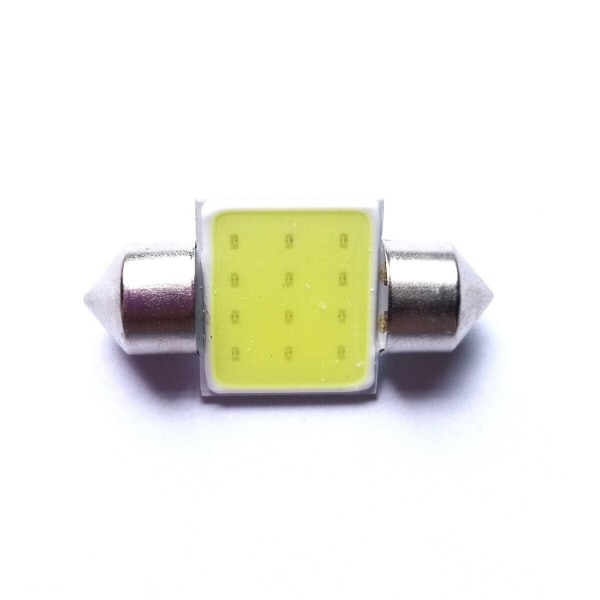 10 stk hvite 31mm COB8 LED-pærer for innvendig kuppelkart i bil