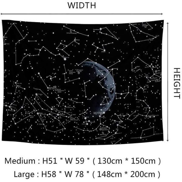 Galaxy Space Mönster Vägg Hängande Stjärna Gobeläng Hem Dekorationer För Vardagsrum（2）