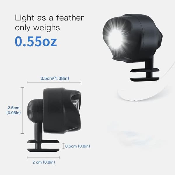 Sorte forlygter til Croc-sko - 2X Glow in The Dark LED-clogs Sh