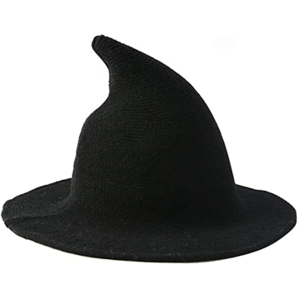 Chapeau de sorcière tricoté à bord böjlig pour femme pour Costume dhalloween casquette dautomne et dhiver chaude quotidienne